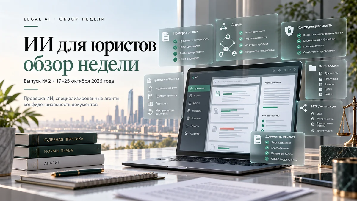 ИИ для юристов: обзор недели 19–25 октября 2026, выпуск № 2