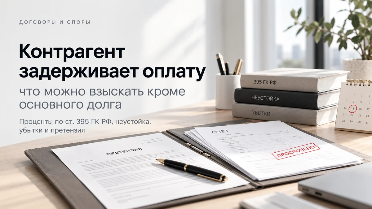 Контрагент задерживает оплату: что можно взыскать кроме основного долга