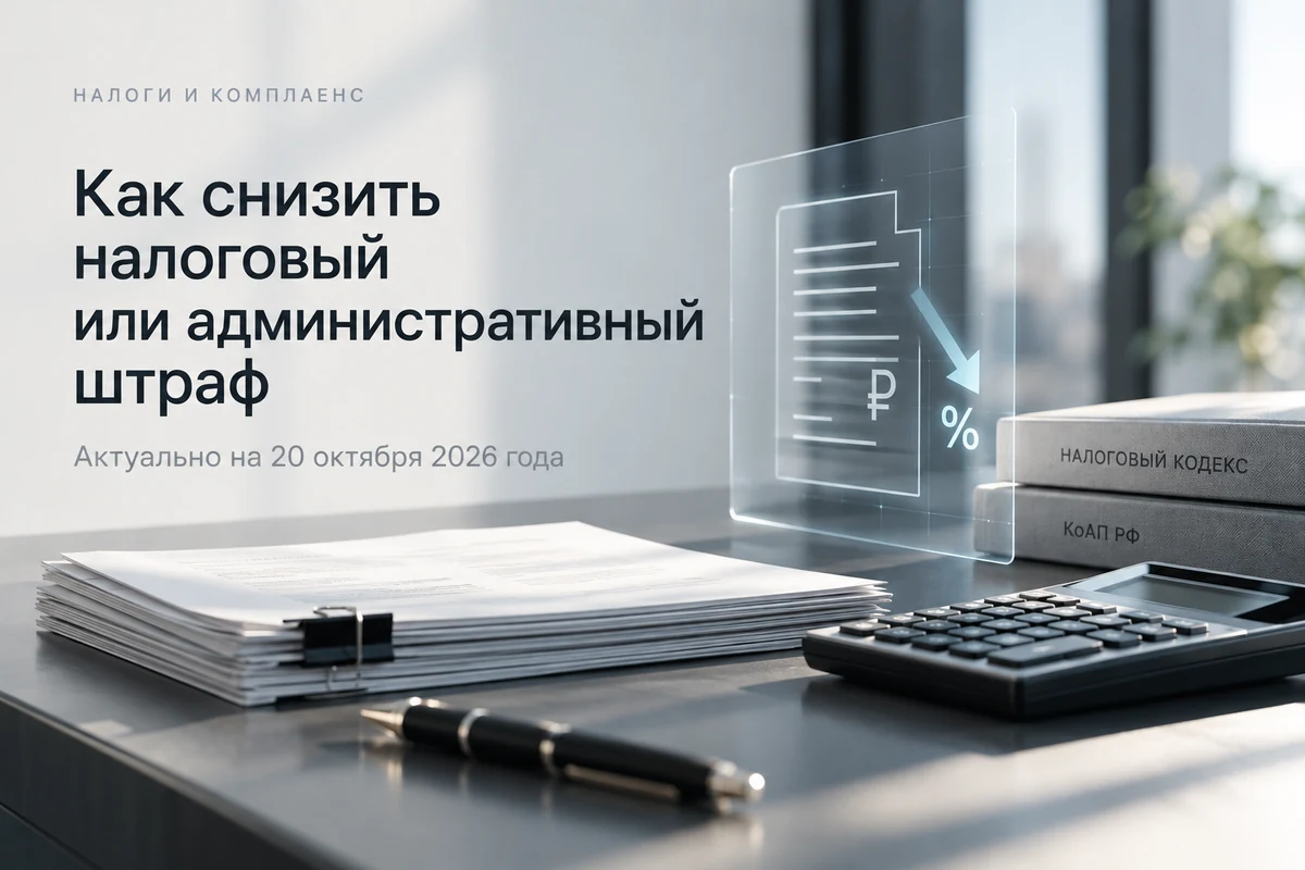 Как снизить налоговый или административный штраф